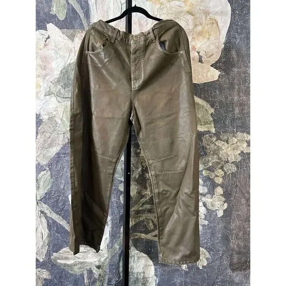 New Free People We The Free Good Luck Coated Jeans Size 31 - Picture 8 of 9